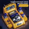 Large Alloy RC Excavator Remote Control Construction Vehicle with Operation Console, LED Light, 680° Rotation, Digger Truck Toy