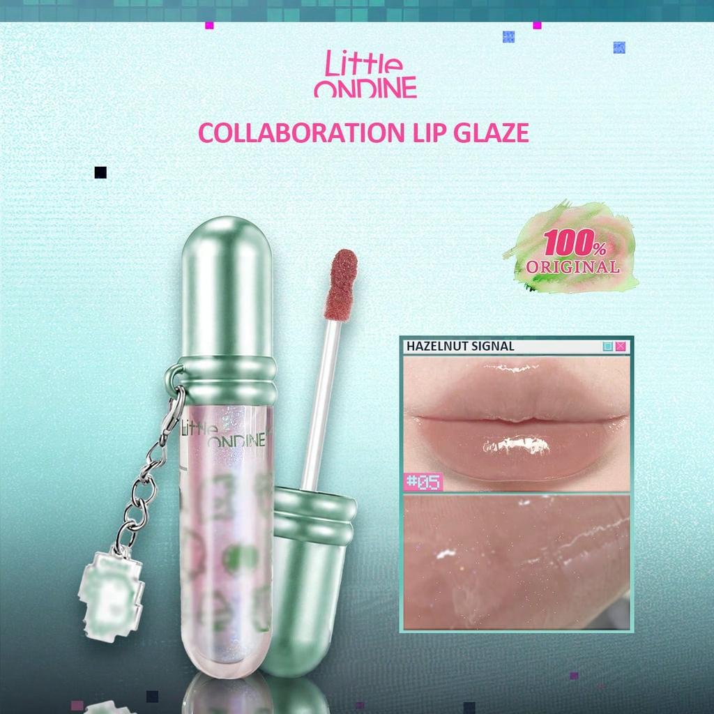 Little Ondine Tamagotchi Pixel Pals Collaboration Lip Glaze 01-06, Glossy Luminous, Long-Lasting Non-Sticky, Non-Fading, Unique Pixel Design