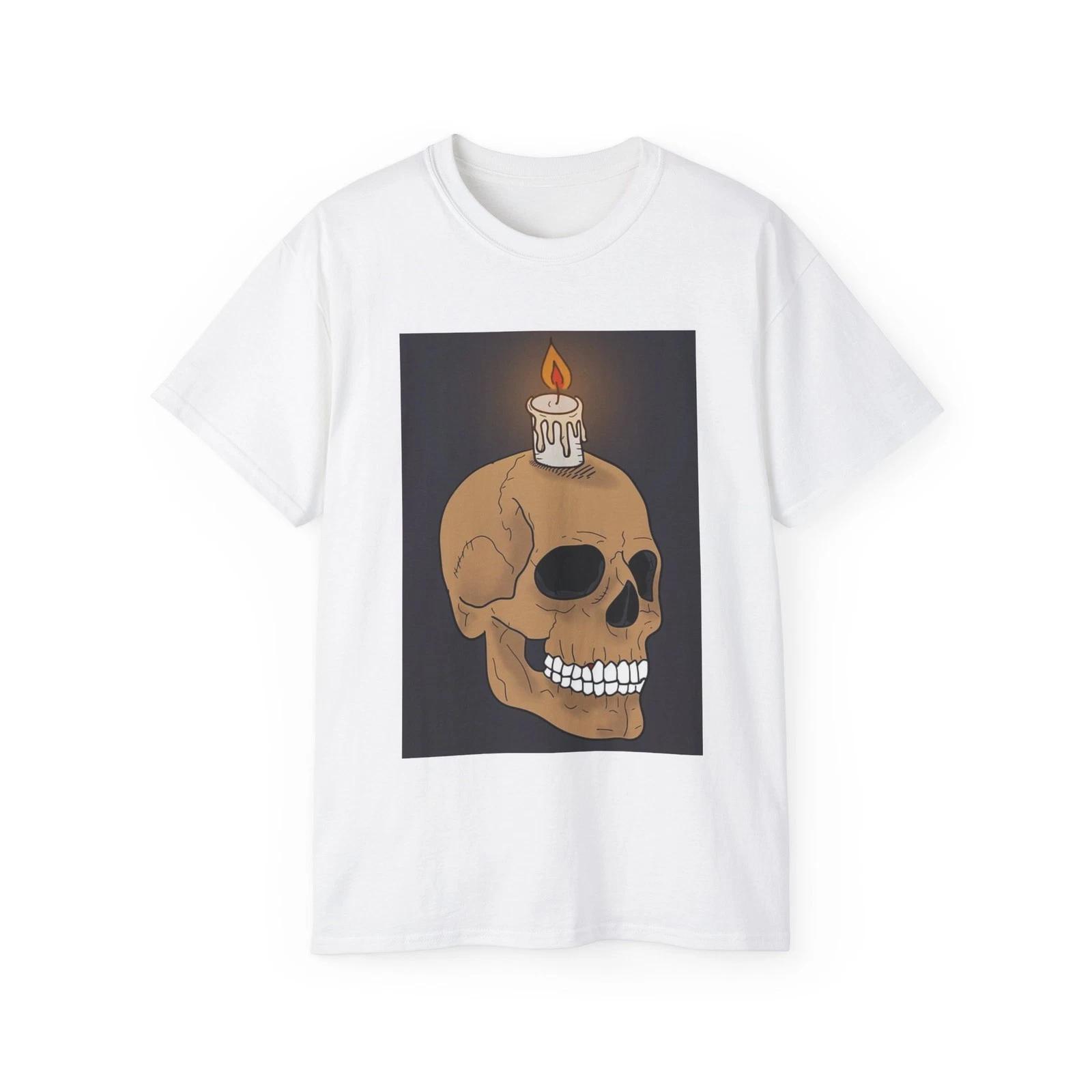 Skull Candle Skull Candle Light Fantasy | Custom Graphic T-Shirt XL