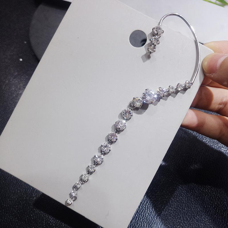 

2025 Luxury Sparkling Long Tassel Drop Earrings For Women Shiny Wedding Statement Party Exquisite Zircon Gifts