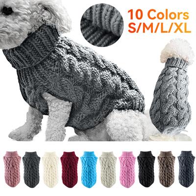Svetre pre šteňatá pre malé stredné psy Mačky Oblečenie Zimný Teplý Rolák Čivava Vesta Mäkký Yorkie Kabát Teddy Jacket