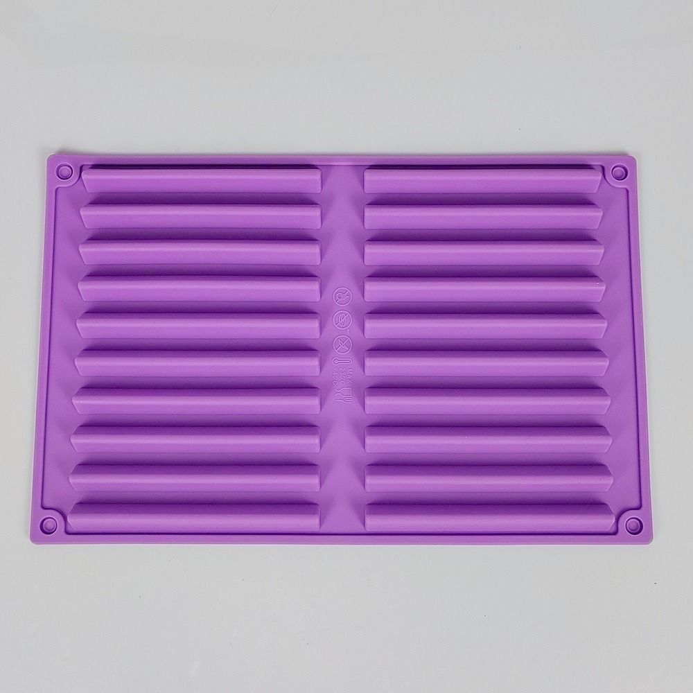 20 Cavities Chocolate Molds Flexible Square Strip Silicone for Mold  Cake Baking Tools