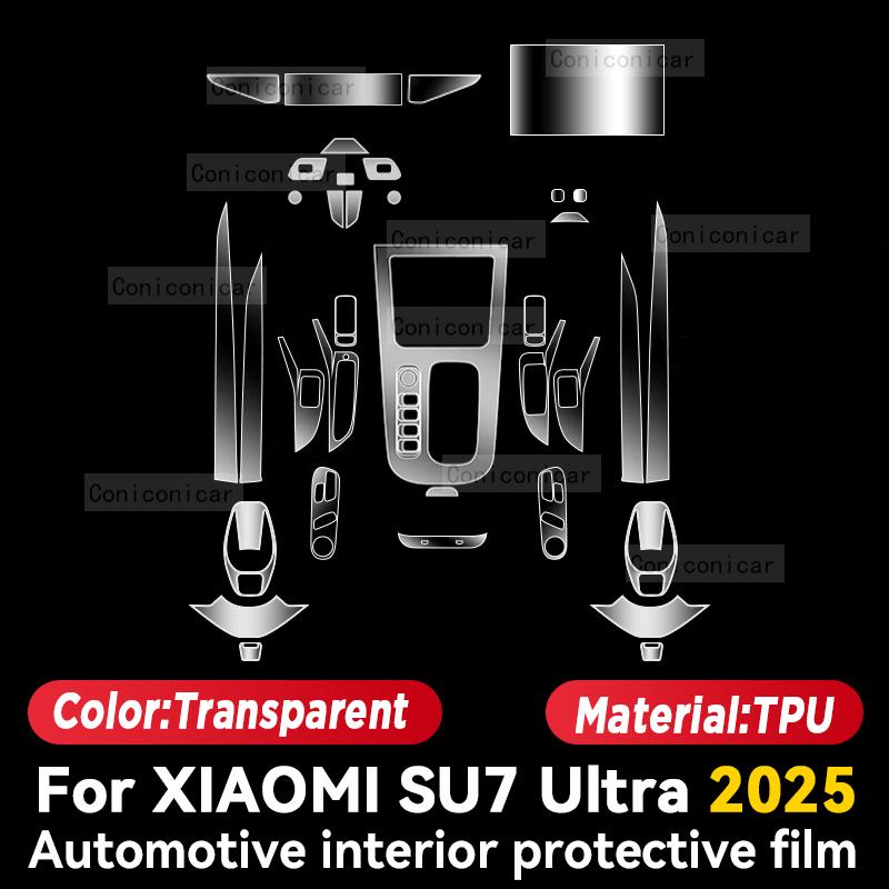 Für XIAOMI SU7 Ultra 2025 Auto Innenraum Mittelkonsole Instrumentenbrett Schutzabdeckung Folie Kratzfest Zubehör