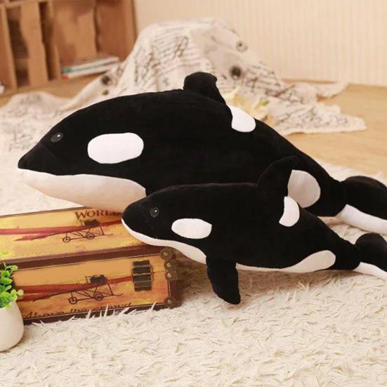 50/80cm Cute Simulated Whale Fish Plush Toy Soft Stuffed Doll Pillow Cushion
