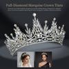 Elegant Bridal Crown Headpiece With Marquise Rhinestones For Wedding Dress