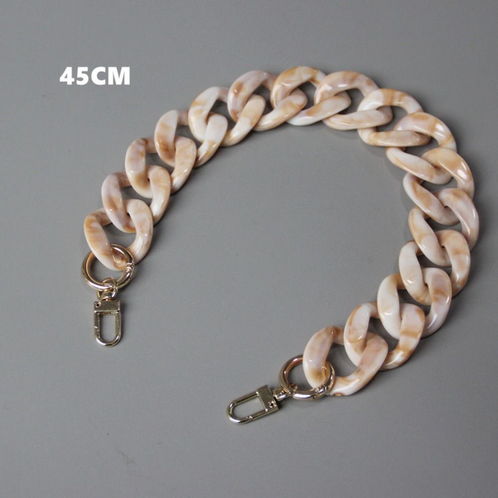 

Роскошный кошелек, цепочка, ремень, клатч, цепочка, ремни для сумки через плечо, акриловые цепочки для сумок из смолы 45cm beige