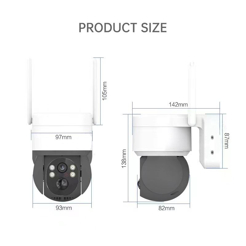 ICSEE WIFI-Überwachungs-Solar-PTZ-Kamera, farbenfrohe Nachtsicht, Zwei-Wege-Audio, PIR-Erkennung, Outdoor, IP66 wasserdicht, Solarstrom-Sicherheits-IP-Kamera
