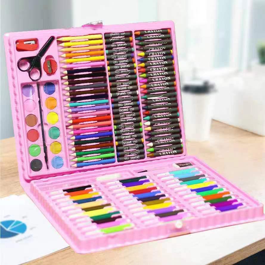 145-Piece Deluxe Watercolor Pen Set for Kids - Double-Layered Aluminum Box Art Supplies & Painting Tools