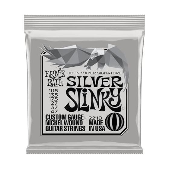 ERNIE BALL Ernie Ball Electric Guitar Strings SILVER SLINKY 2218 Silver Slinky (10.5-47)/John Mayer Signature