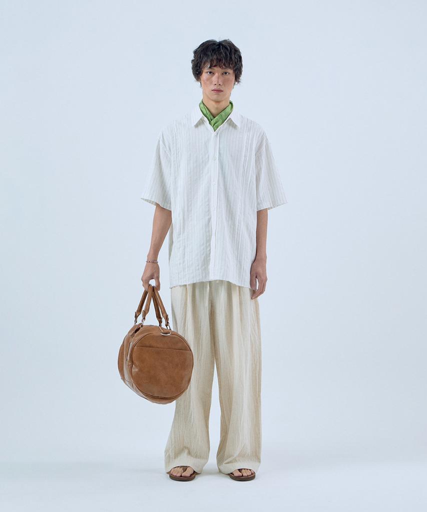 NOISE Cotton Stripe Easy Pants - Natural