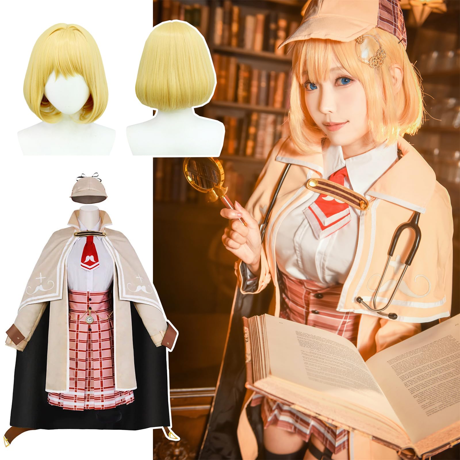 

VTuber Cosplay Watson Amelia Cosplay Costume VTuber Cosplay Watson Amelia Cosplay Costume Watson Amelia Ame Gremlin Virtual YouTuber VTuber Cosplay