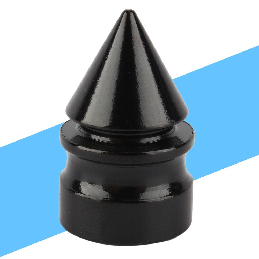 4Pcs Tower Tyre Valve Cap Black Aluminium Alloy Replacement Kit for Automobile Motorcycle