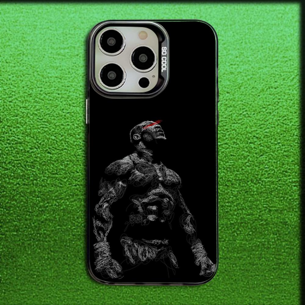 M-Mike Tyson Boxer Phone Case For iPhone 16,15,14,13,12,11,Mini,Pro,MAX Gray Matte Silicone Black Cover