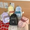 Schoolbagins Wind Girl Backpack Daily Commuter Versatile Contrast Color Backpack Korean Edition Large Capacity Middle and High School Student School 
