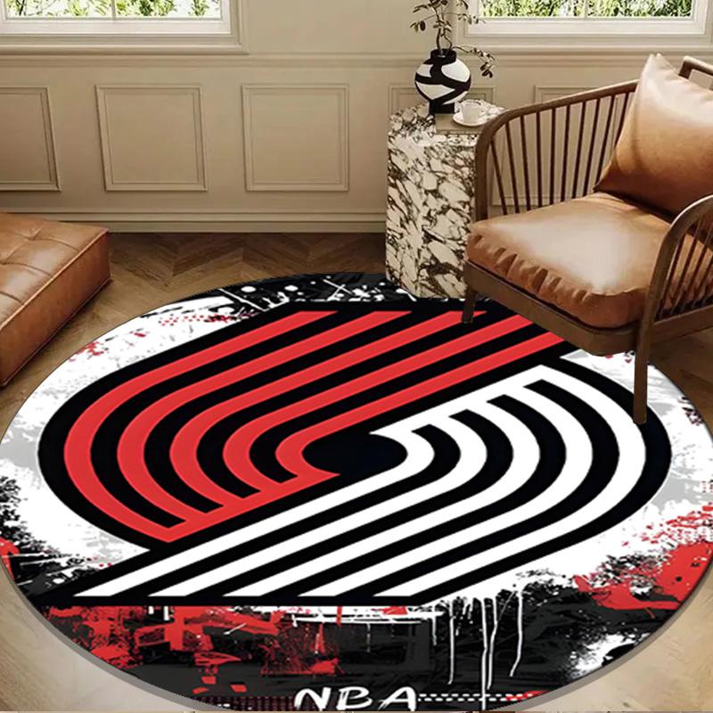 Trail Blazers Logo Round mat, Anti-slip Circle Carpet Chair rug For livingroom,Bedroom, doormat home decor Gift Christmas Gifts