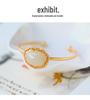 Imitation Hetian Jade Openwork Lace Geometric Bracelet - Retro White Ruyi Lock Fortune Bangle