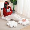 White Cartoon Snowflake Plush Girl Office Nap Pillow Cushion Decoration Doll