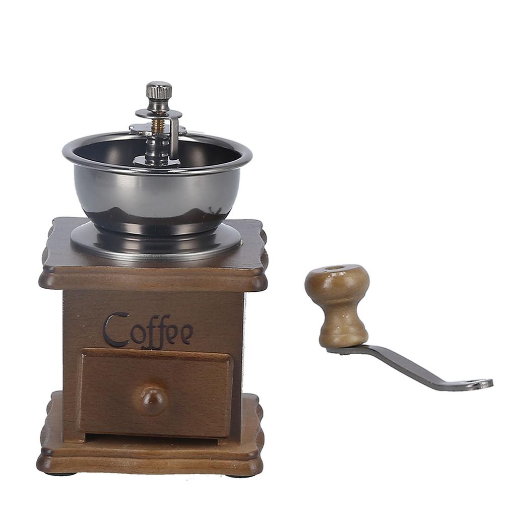 Manual Coffee Grinder Portable Retro Classic Fine Polished Pull Out Coffee Bean Grinder
