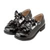 Yumetenbou Women's Heart Pearl Ribbon Pumps, 532513, Black, Size 22.0 Cm, Mass-Produced Shoes