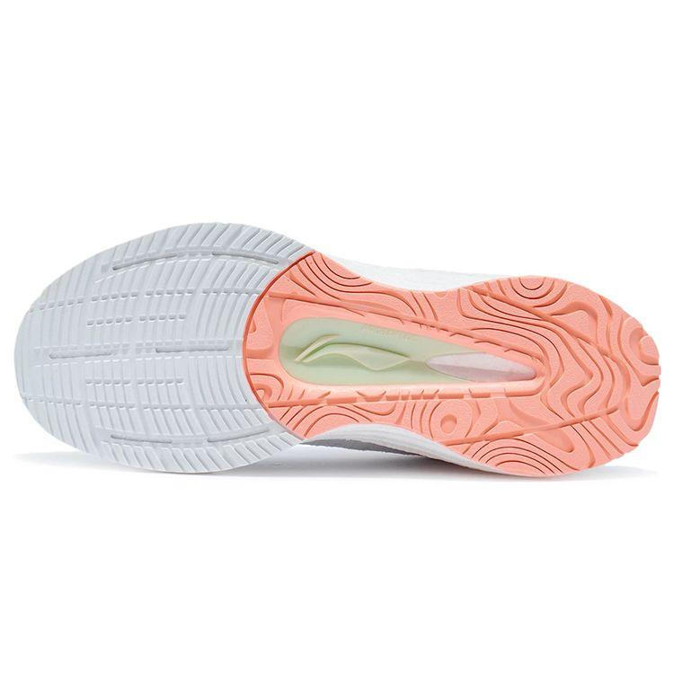 Li Ning Yue Ying Wear Resistant Non Slip Low Top Running Shoes Women Sneakers Champagne-White ARHR146-2