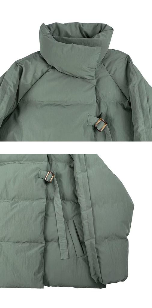 Vasarhely Down Padded Loose Short Outerwear for Autumn and Perfect for Commuting to Work or School Women's Coat, Jacket, Fit, Fold-Over Collar,