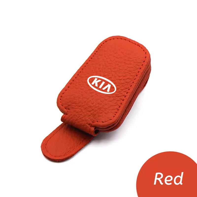 AHD1 Car Leathers Glasses Clip Sun Visor Sunglasses Card Box For Kia Morning Picanto Rio Stonic Sportage Ceed Optima Forte 5 3 4 K7 K