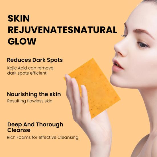 Turmeric Soap Bar for Dark Spots Turmeric Exfoliating Cleanser 100g Face Body Wash Turmeric Skin
