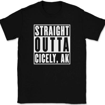 Prosto z Cicely AK Koszulka Tee Alaska Northern Exposure