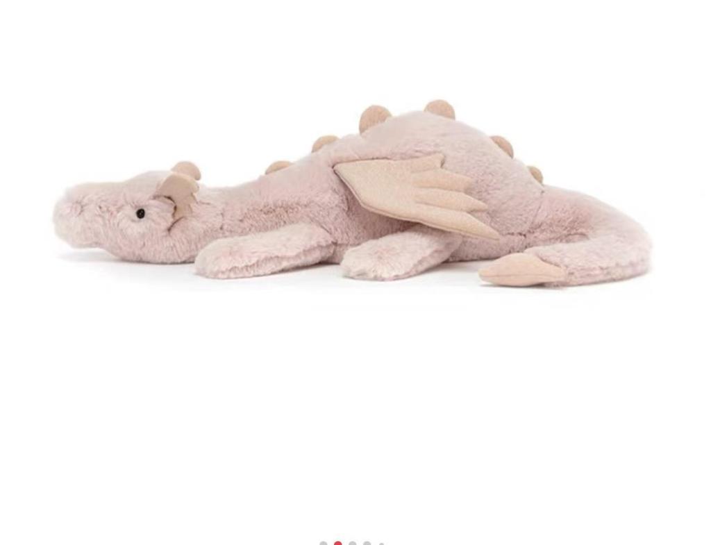 Jellycat Sky Flying Dragon Plush Toy - Snow, Blue, Pink Dragon Options for Children.