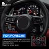 Real Hard Carbon Fiber Cover for Porsche Taycan Panamera Macan 911 922 - Car Steering Wheel Paddle Shift Accessories