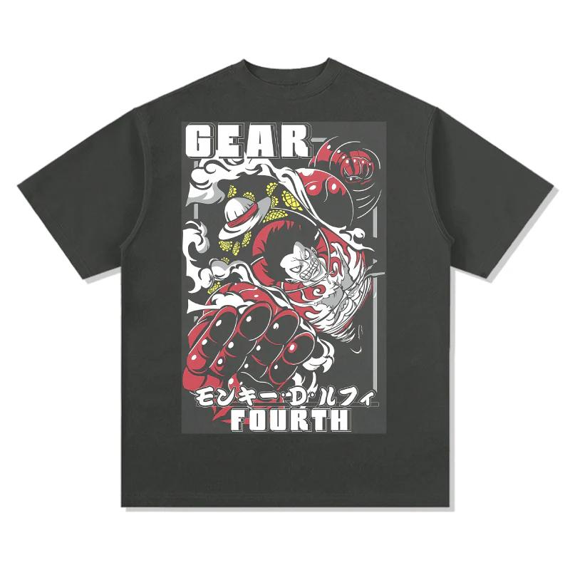 

One Piece Monkey D Luffy Gear 4 TShirt for Men Women 100 Cotton Fashion Lightweight Loose Streetwear Short Sleeve Graphic Tee S