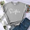 Swiftie Retro Y2K Tričko s potiskem Dámská letní móda Crop Top Sport Neformální topy Oblečení Street Personality Tričko Dámské