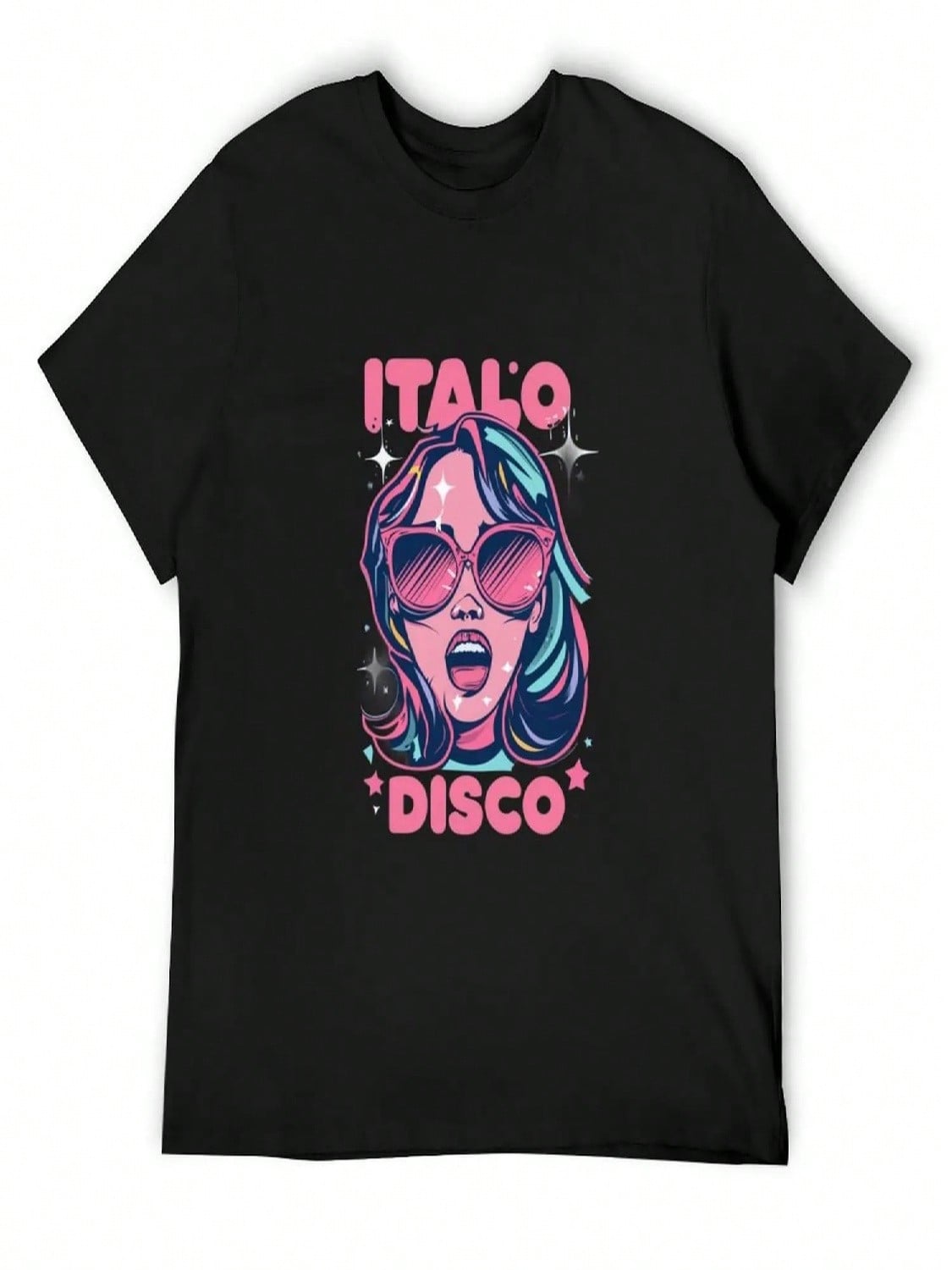 Fiesta Retro Italo Vibes Disco T-Shirt Clothing Customs Man Clothes Graphic Tee Shirt unisex Workout Shirt S разноцветный