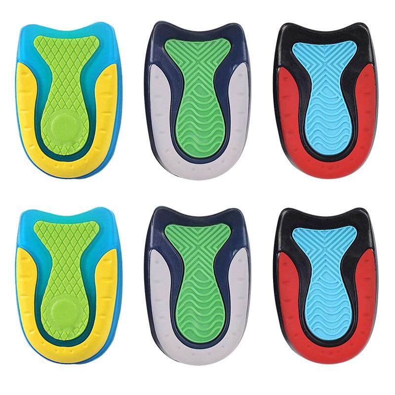 Unisex High-Elastic Shock-Absorbing Heel Pad for Plantar Pain Relief - Three-Color Sports Running Insert