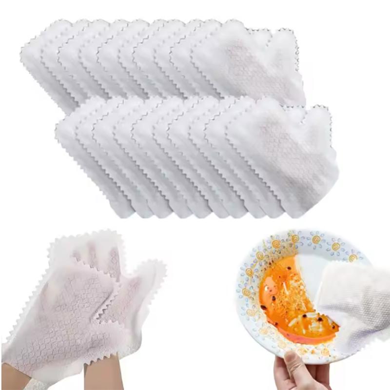 10/20pcs Non-woven Dust Cleaning Gloves Reusable Fish Scale Cleaning Duster Gloves Household Kitchen Cleaning Tool