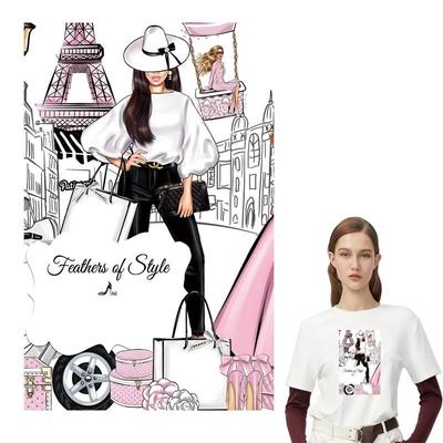 Iron On Trasfers Woman Clothes Stickers Patches Washable New Design T-Shirt Jeans Stickers Heat Transfer Badges