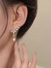 VICAKER Simple Pearl Wreath Zirconia Earrings for 18k Gold Earrings for Earrings Design, Sparkling, Fashionable, Branch-shaped Women, Popular,