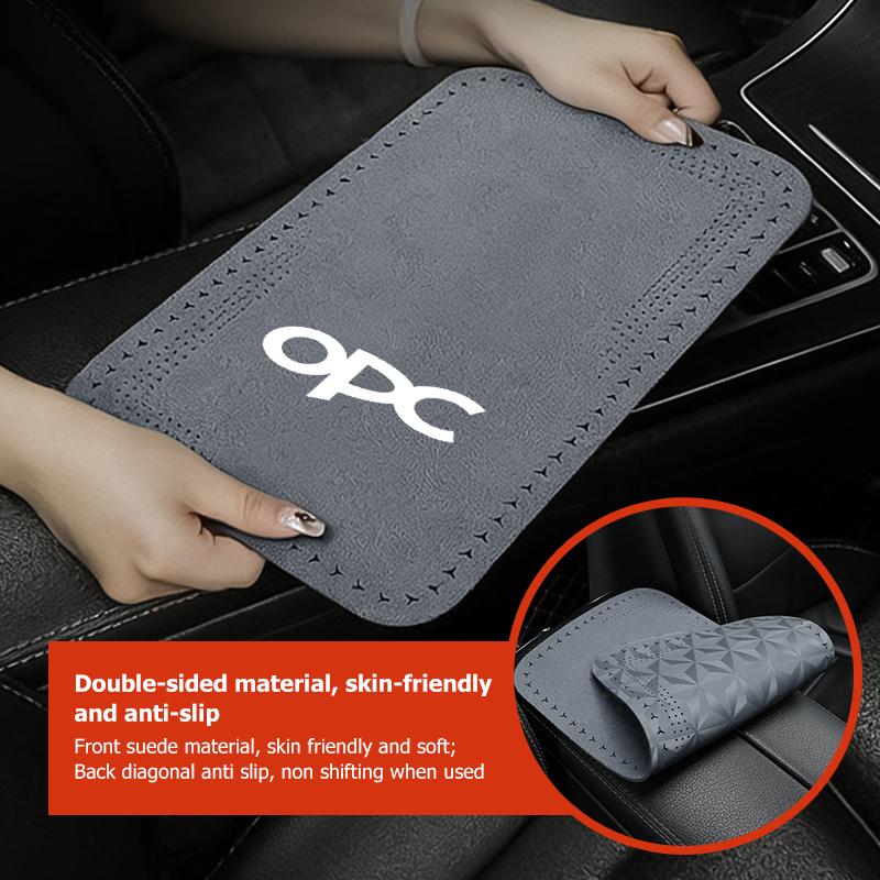 For Vauxhall Breathable Leather Car Logo Armrest Box Cover Central Armrest Protective Pad Tigra Corsa VXR Astra D G J H Zafira