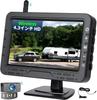 Auometo HD Wireless Backup Camera Monitor Ultra Night Compatible with Rear and Front Wide DIY Image Switching Parking Assist Compatible with 12V