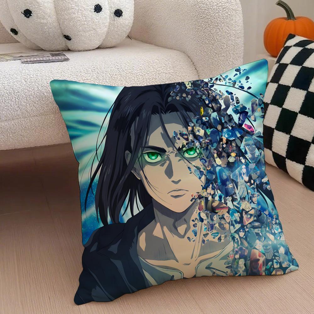 AAttack on Titan Cushion Cover Linen Pillow Case Soft Breathable Protective Couch Room Decoration