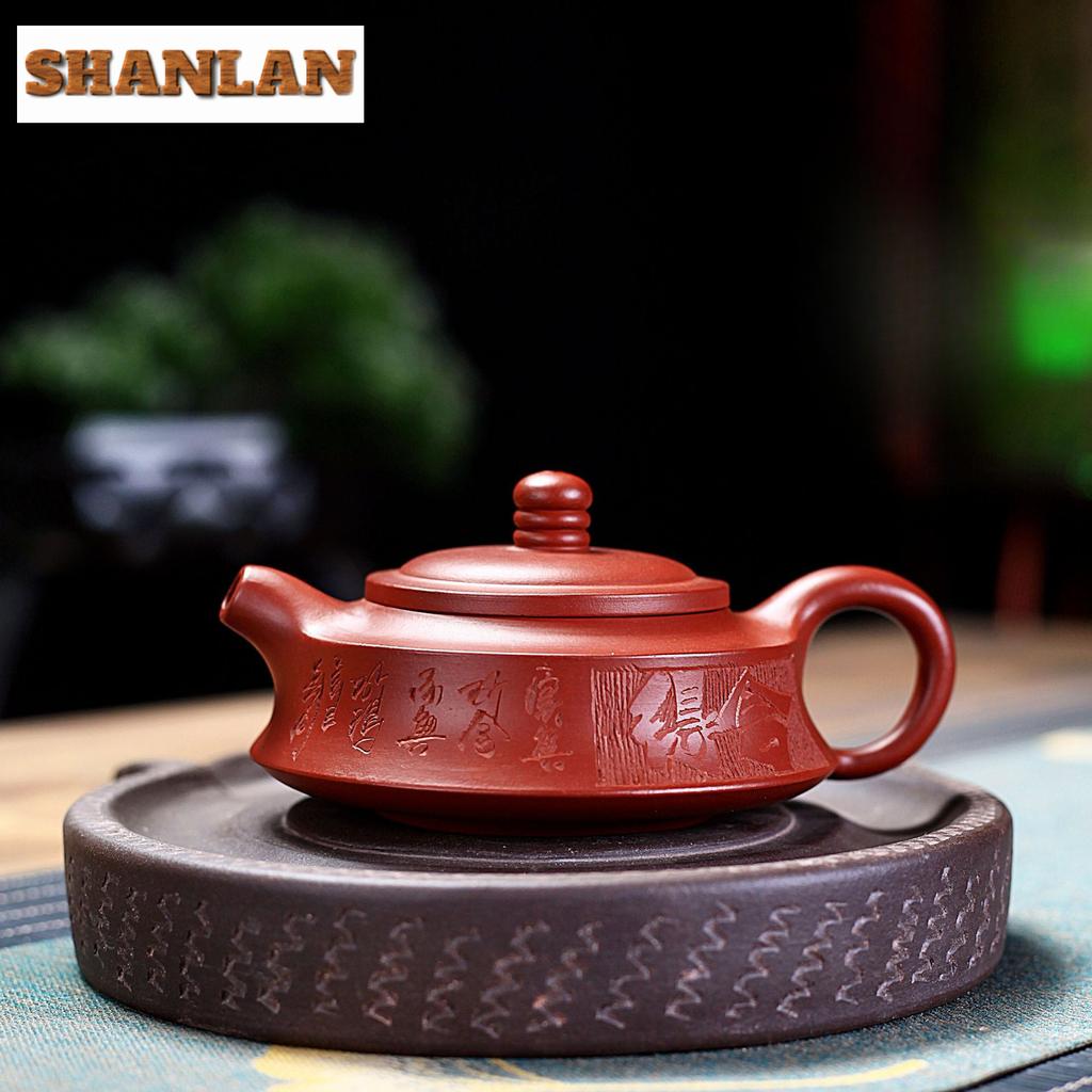 190ml Aesthetic Yixing Purple Clay Teapots Handmade Weekly Count Pot Raw Ore Dahongpao Mud Kettle Zisha Tea Set For Tea Craft