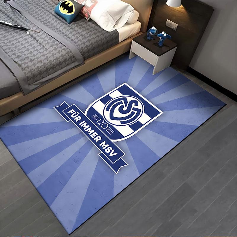 Blue MSV Logo Carpet Design suitable as a non-slip mat for the living room or bedroom sofa