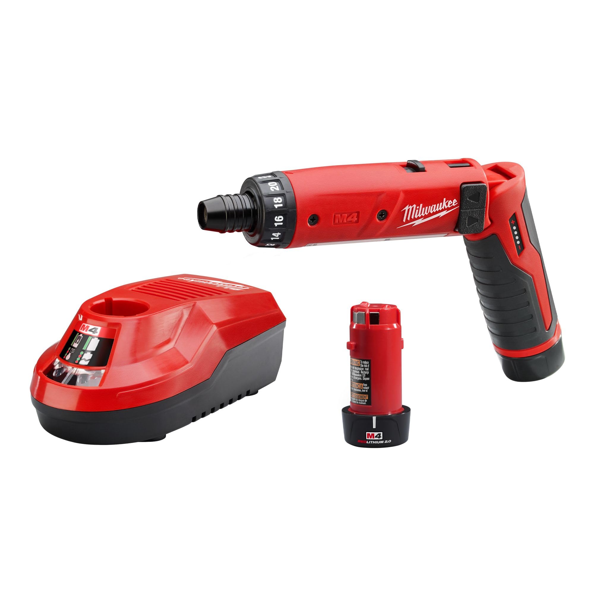 

Milwaukee M4 Hex Driver Kit with Two Red 2101-22 1/4 Butts,