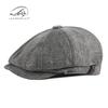 Men's Octagonal Beret: Spring/Summer Linen-Like Duckbill Cap, Retro Casual Unisex Hat