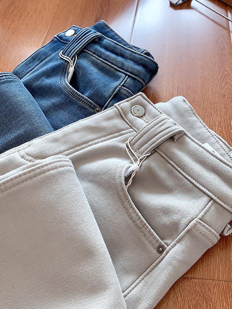 

Women s Thick Plush Retro Straight-Leg Cropped Jeans, Loose Slimming Fit with Fleece-Lining 26 for 90-100 kg