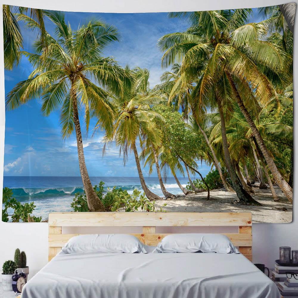 Sea View Tapestry Wall Hanging Bohemian Home Decoration Polyester Fabric Used For Living Room, Bedroom, Dormitory, Fast Shipping