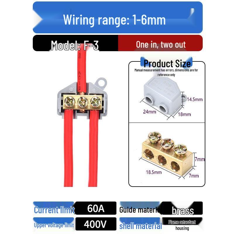 Quick Wiring Terminal - 2 In 2 Out Connector for Lamps and Parallel Wiring