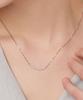 Loveenb [14K Gold] Lab Diamond Swing Stick Necklace