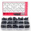 370pcs/12.9 Grade Black Hex Socket Head Cap Screws, Nuts, and Flat Washers Set; DIN912 Metric Bolt Fastener Set; M4 and M5 Bolts