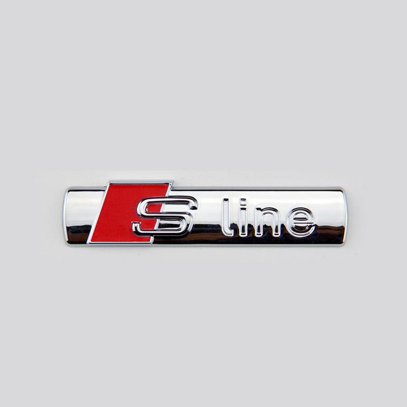 Car Sticker Metal Alloy Car Badge SLine Emblem Racing For hot A3 A4 A5 A6 S7 A8 S3 S4 S5 S6 S7 S8 Q3 Q5 Q7 RS3 RS4 RS5
